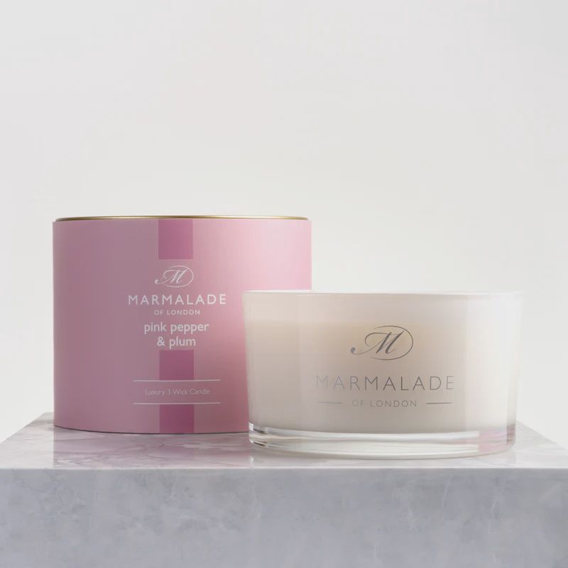 Pink Pepper &amp; Plum 3 Wick Candle