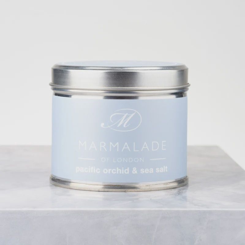 Pacific Orchid &amp; Sea Salt Med Tin Candle