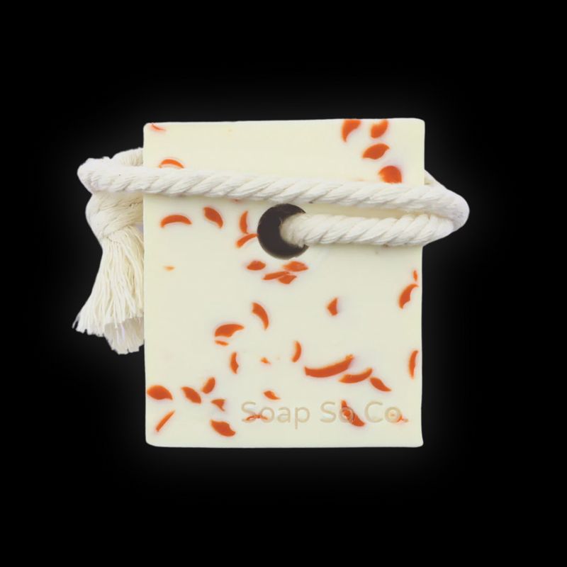 Orange Drip Soap on Rope