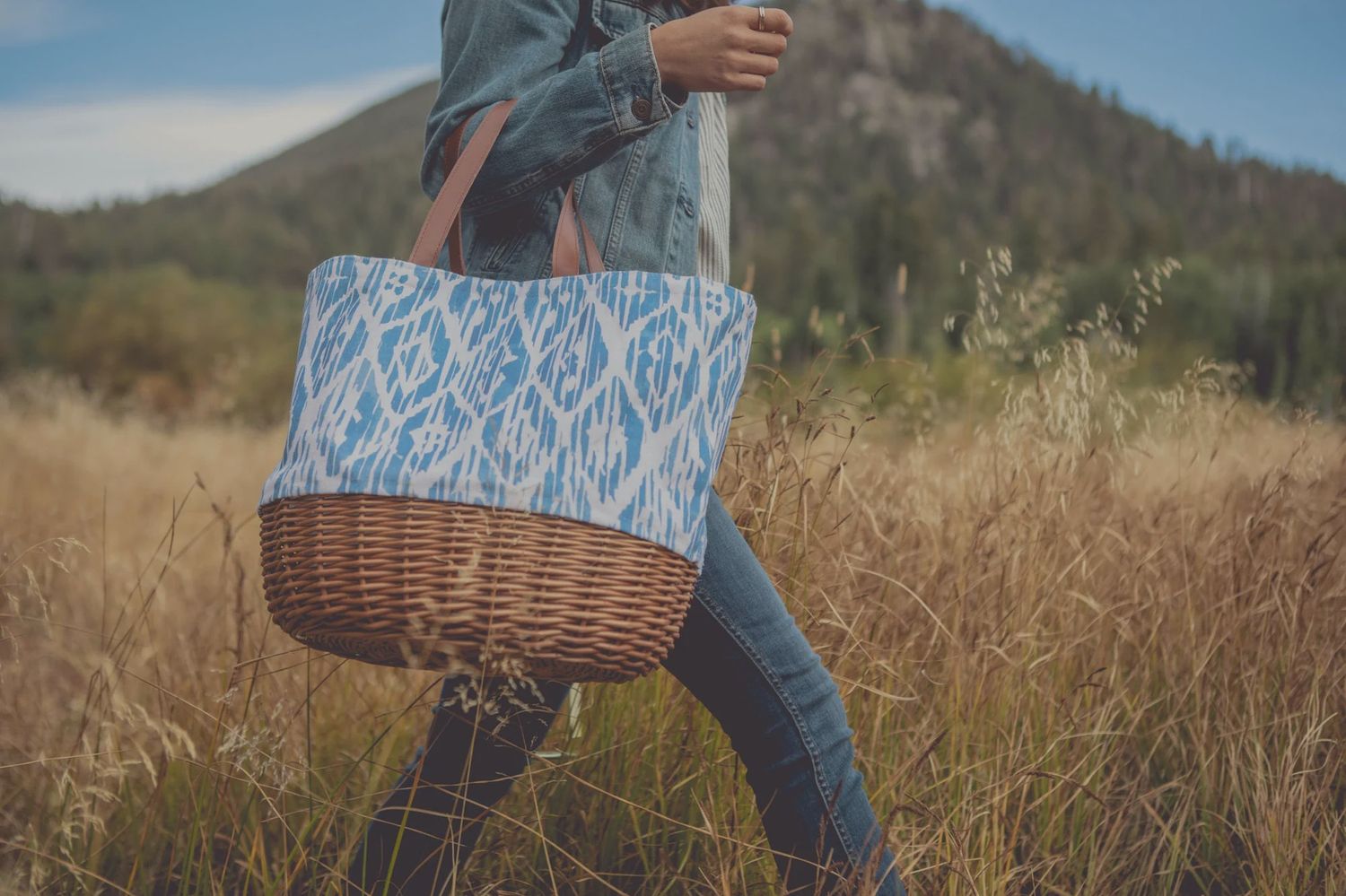 Promenade Basket Moroccan Watercolor