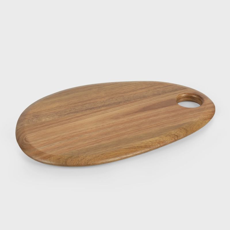 Acacia Pebble Serving Board 15x10