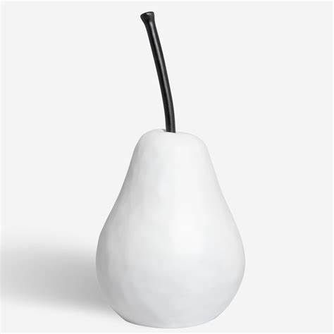 Oversize Pear Sculpture - White