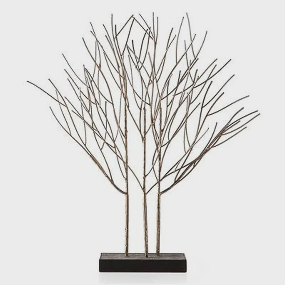Gold Metal Tree Sculpture - Tall