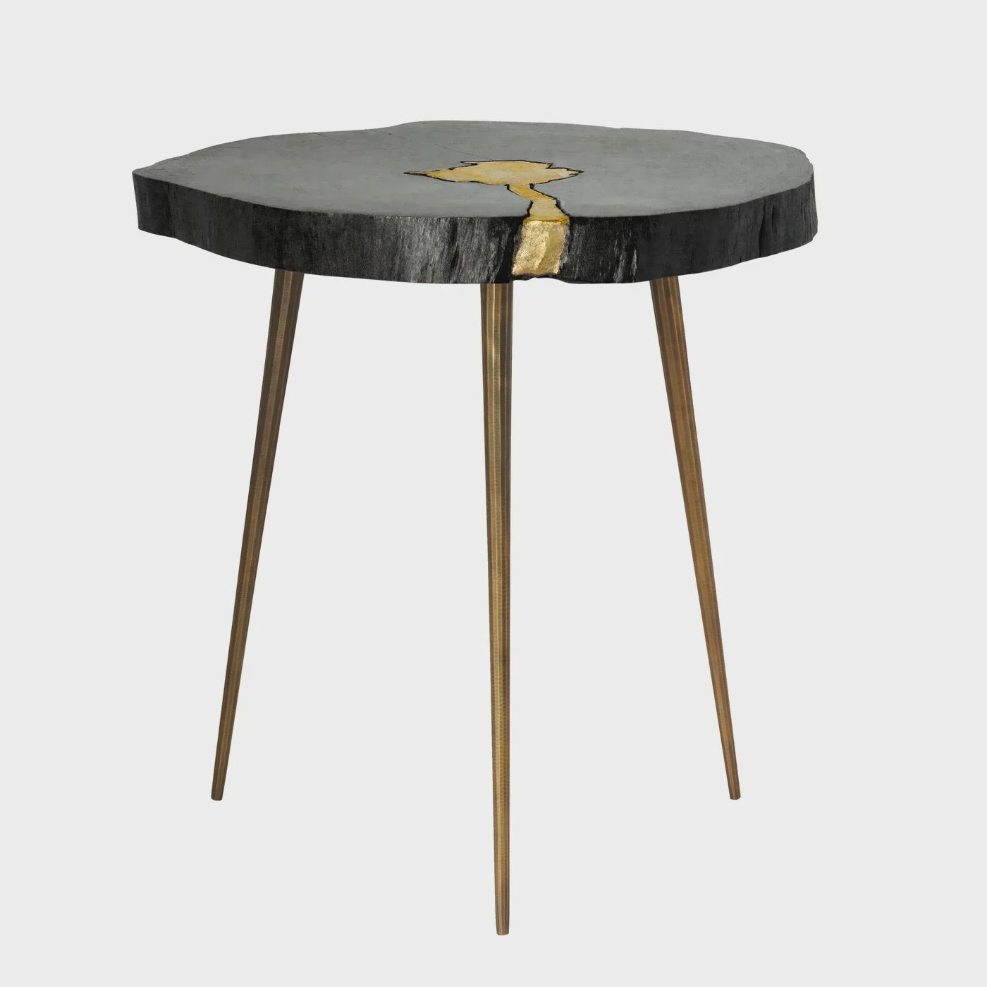Petra Acacia Wood Table Molton Brass Black
