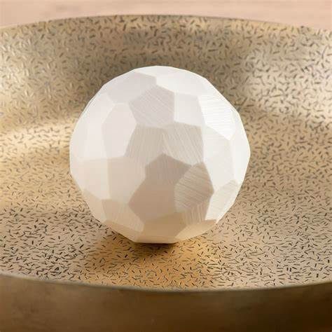 Acrylic Decor Ball - Ivory