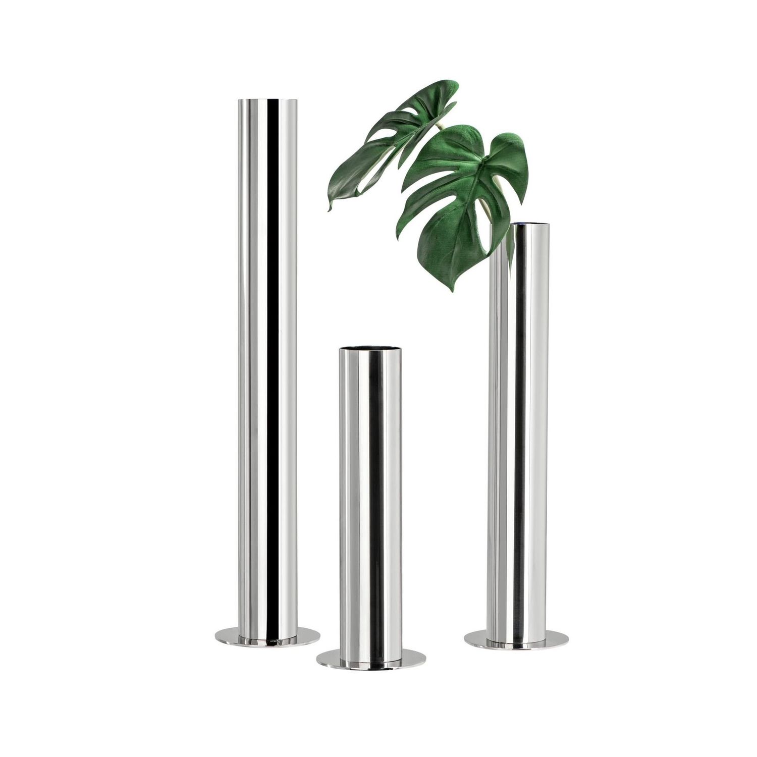Silver Pipe Vase - Medium