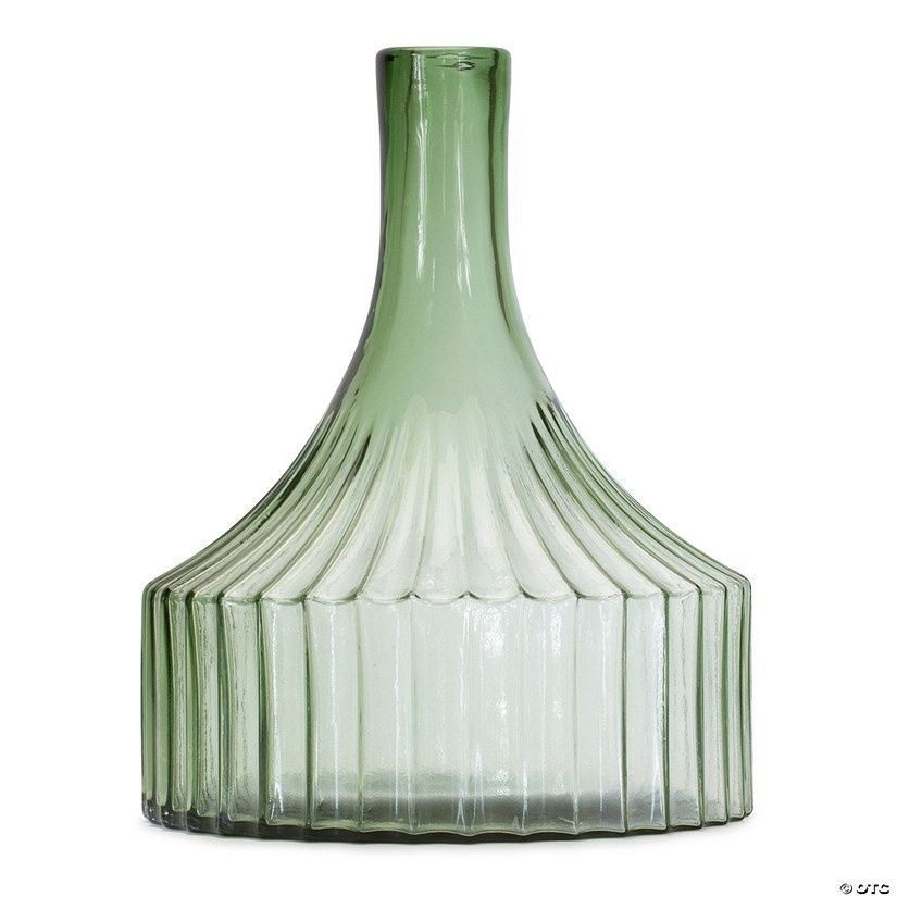 Vase Green Glass 10&quot;