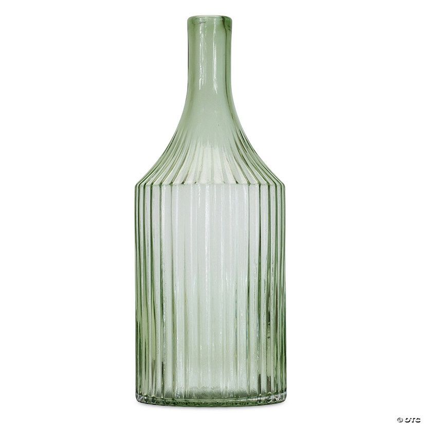 Vase Green Glass 14&quot;