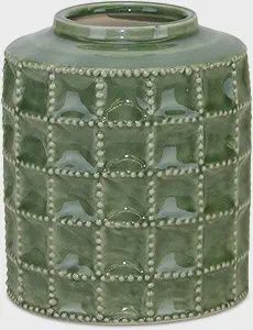 Sage Green Terracotta Vase 6.75&quot;