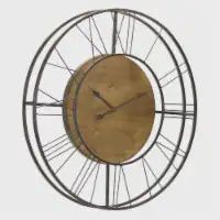 Large Iron and Wood Clock