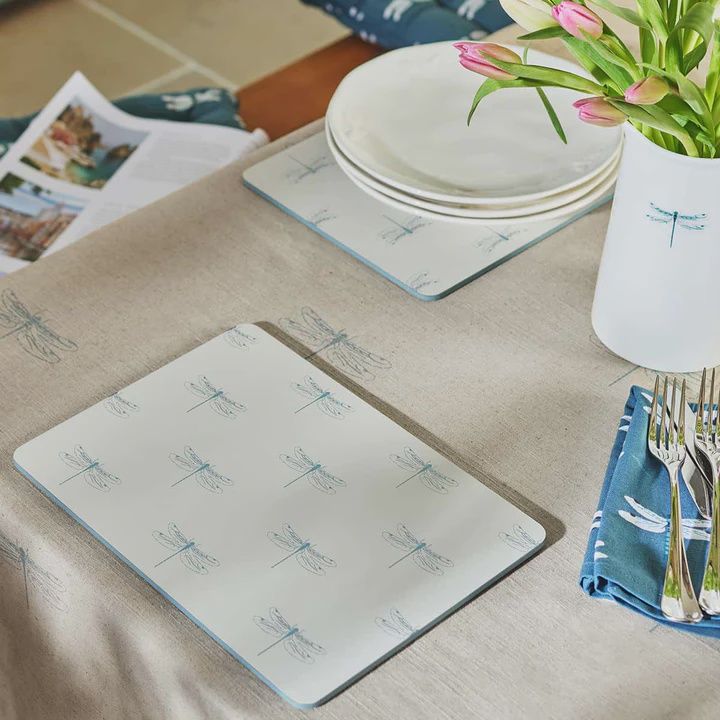 Linen Table Cloth Dragon Fly