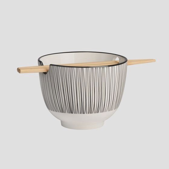 Blackline Kiri 5&quot; Noodle Bowl Set of 2