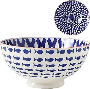 Kiri Porcelain 8&quot; Large Fish Bowl