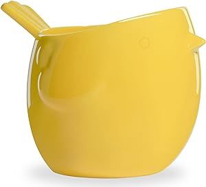 Finch Bird Ceramic Planter Yellow