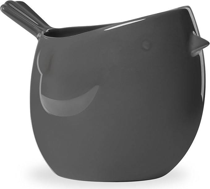 Finch Bird Drop Pot Planter Charcoal