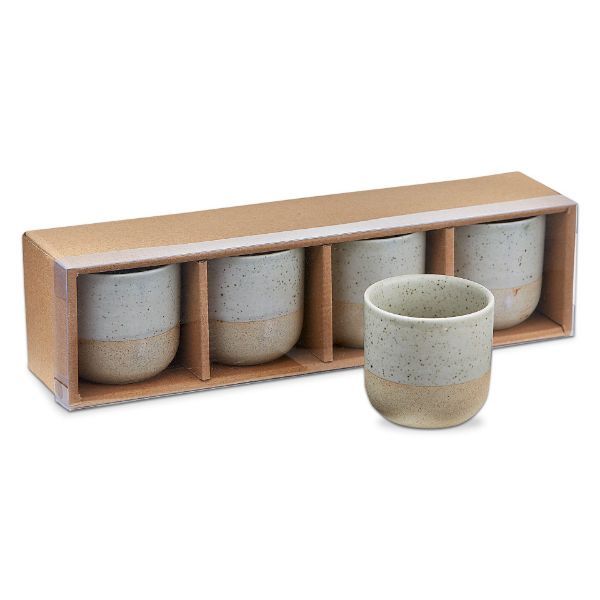 Kyoto Reactive Glaze Set of 4 - Beige