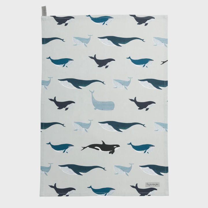 Whale Tea Towel