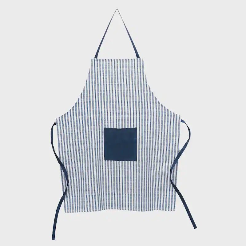 Apron Navy Stripe