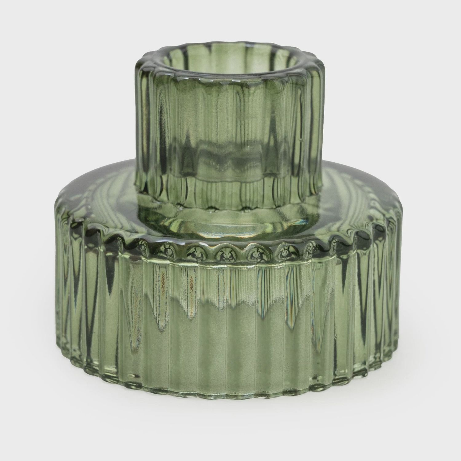 2 Way Candleholder Green