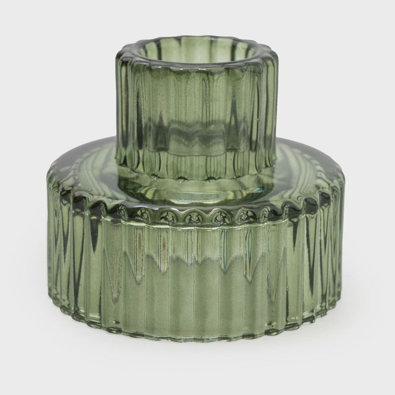 2 Way Candleholder Green