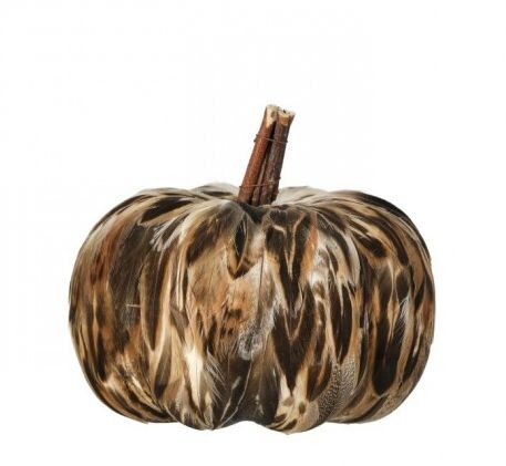 7&#39;&#39; Natural Feather Pumpkin