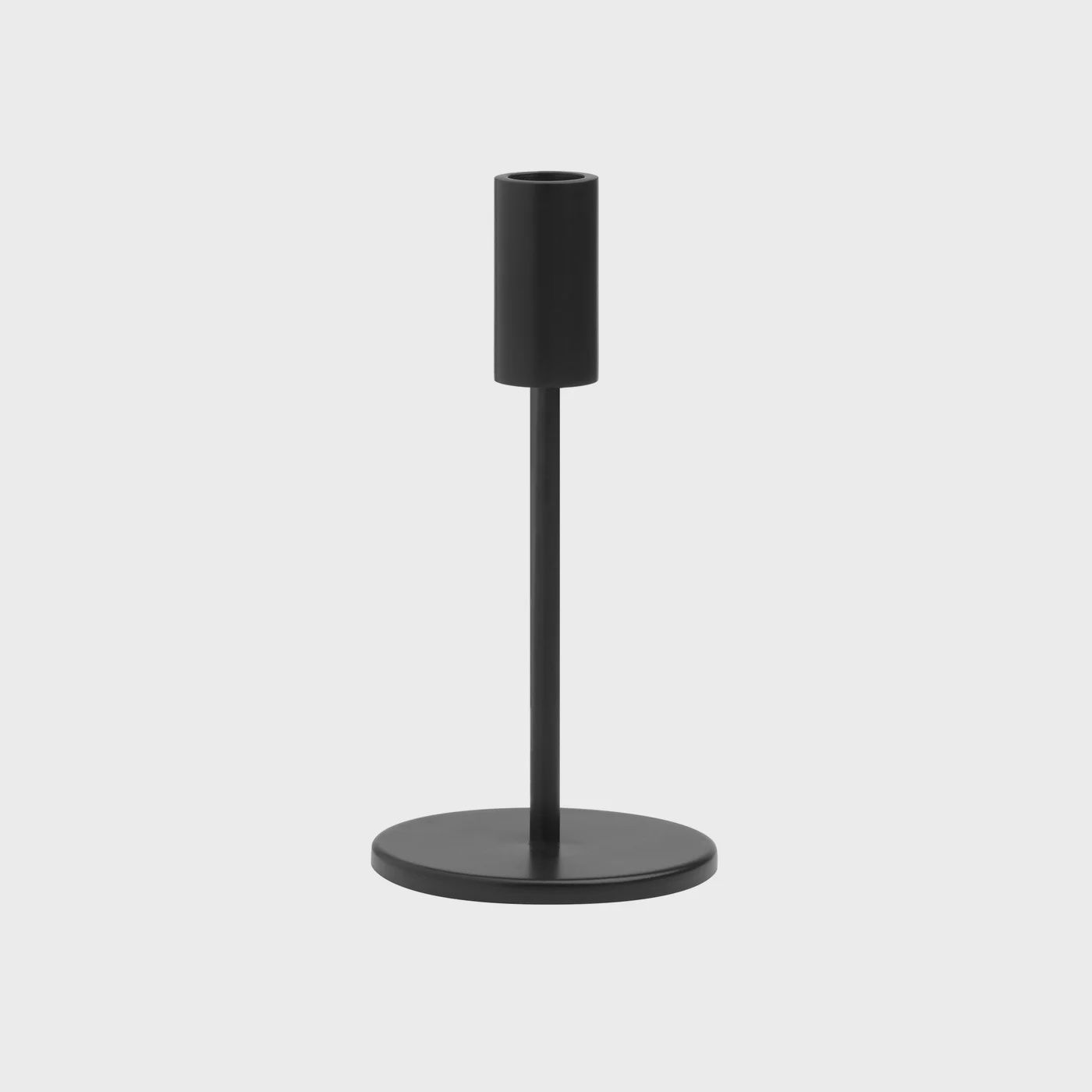 Lumen Matte Black 7.5&quot; Metal Candle Holder