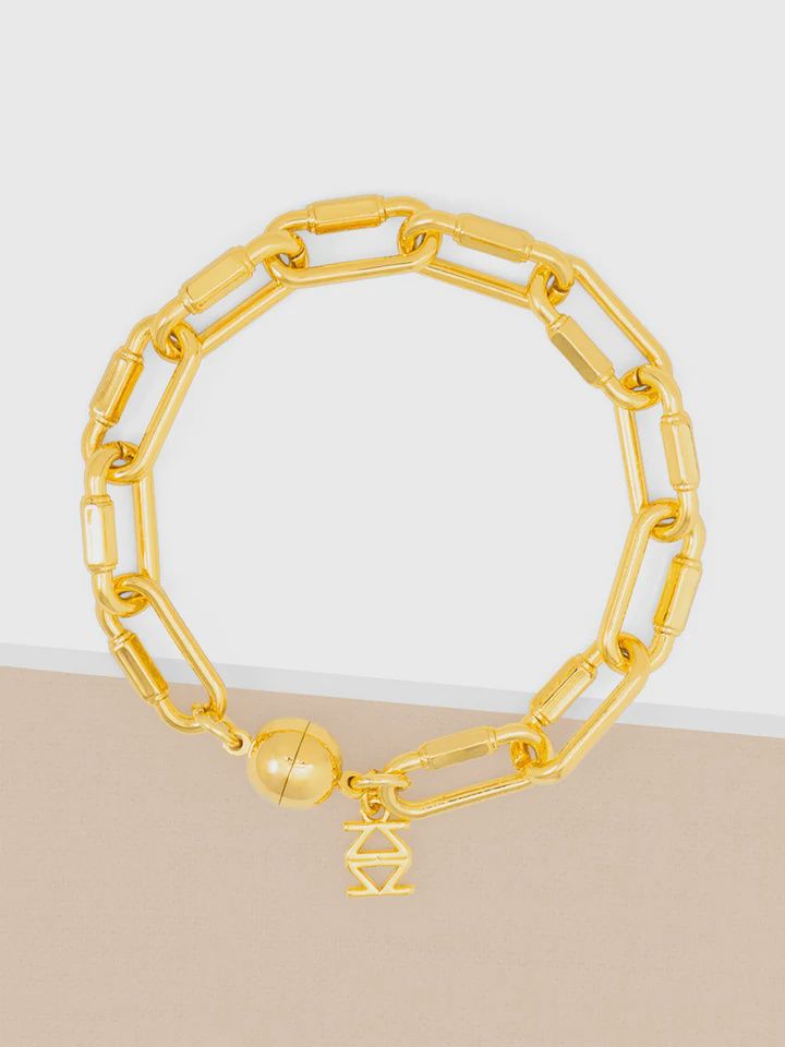 Gold Metal Carabiner Bracelet