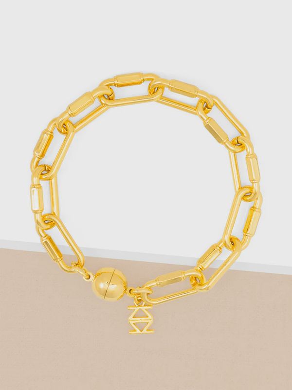 Gold Metal Carabiner Bracelet