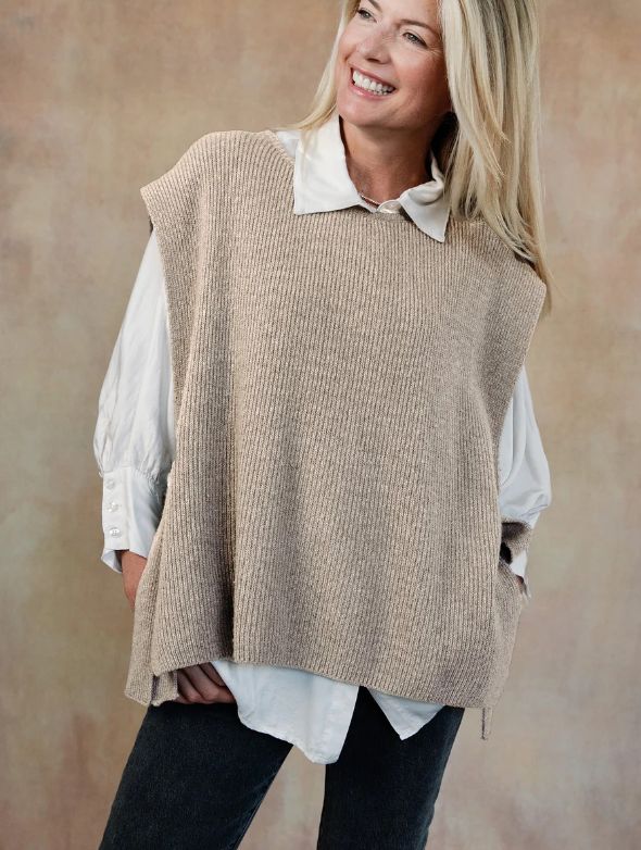 Blythe Sweater Vest - Beige