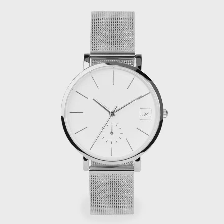 Stainless Steel Mesh Watch - Silver