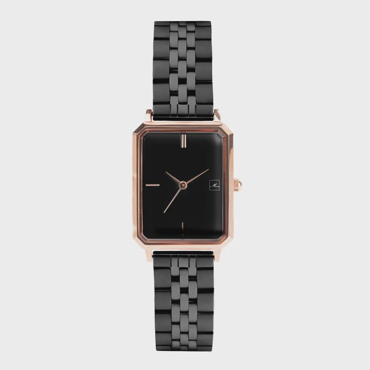 Stainless Steel Angle Watch - Black