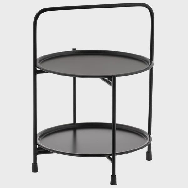 Black Metal Tray Stand