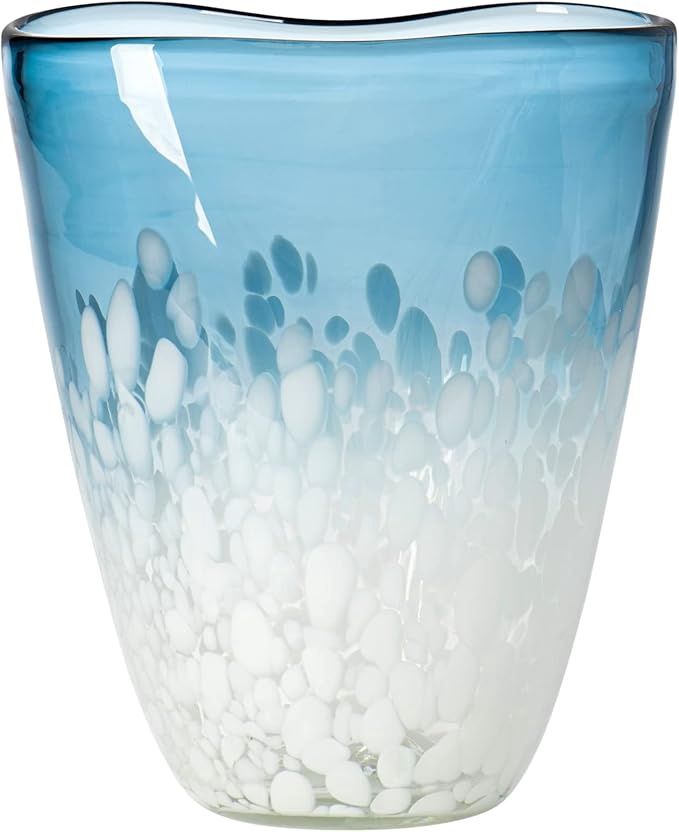 Surf Blue Handcrafted Murano Glass Vase