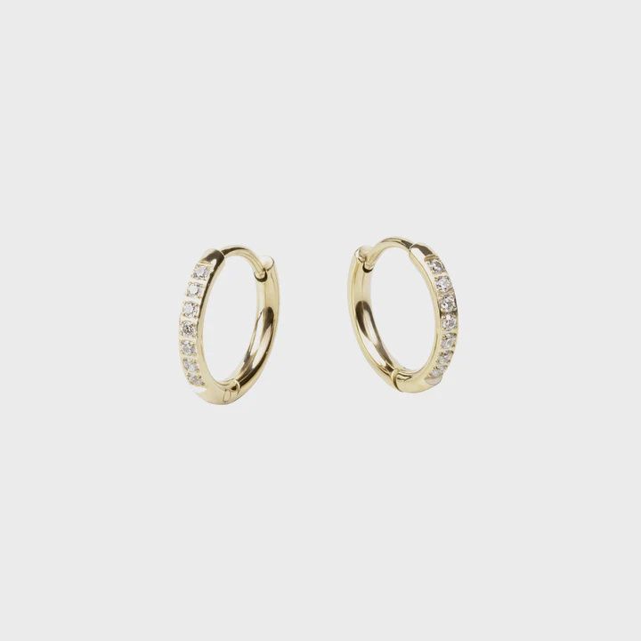 Gold Stacks Huggie Earring