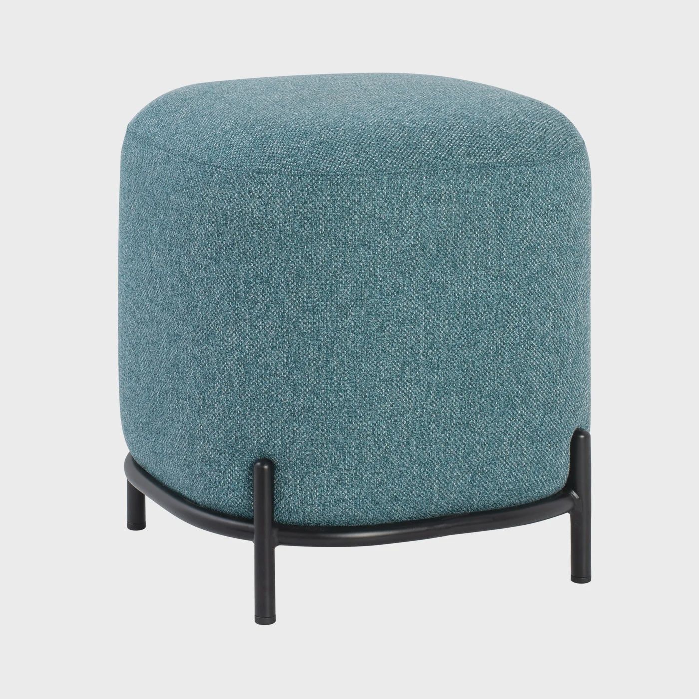 Pender Pin Leg Upholstered Ottoman Stool - Blue