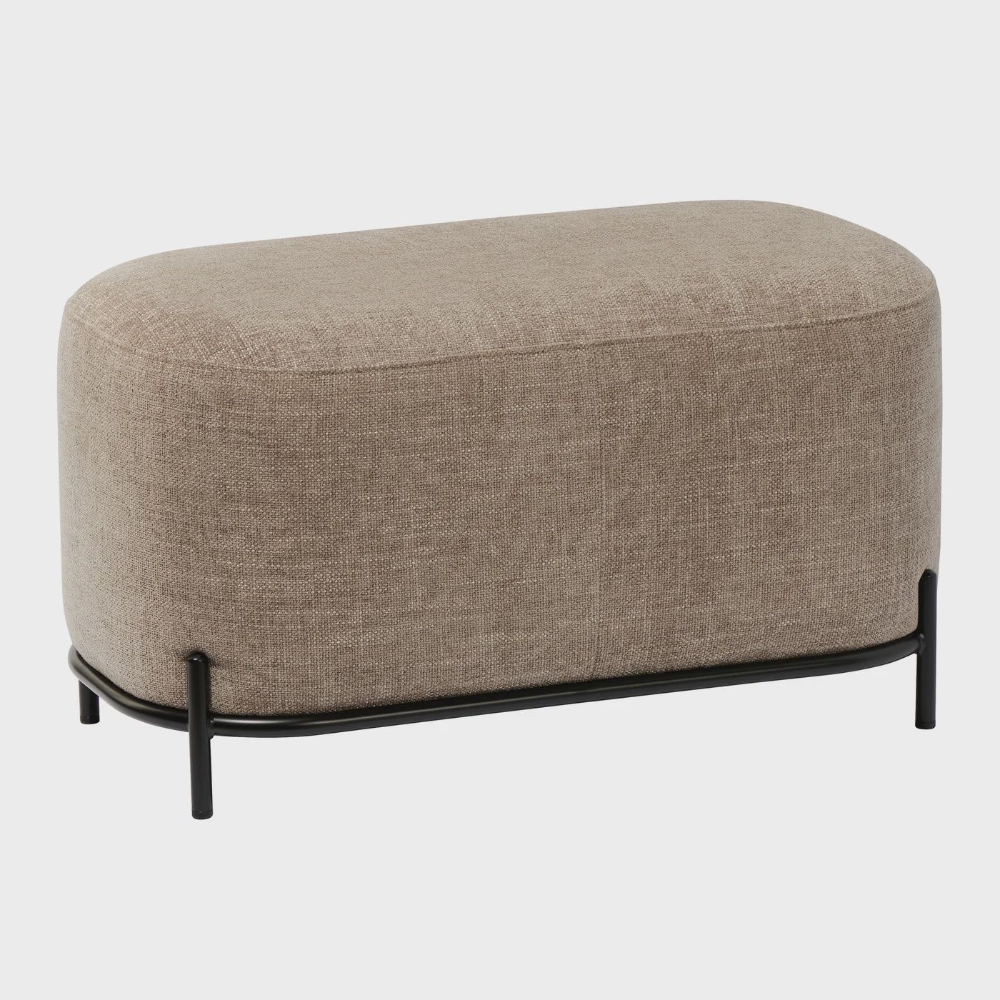 Pender Pin Leg Newport Weave Short Bench - Taupe