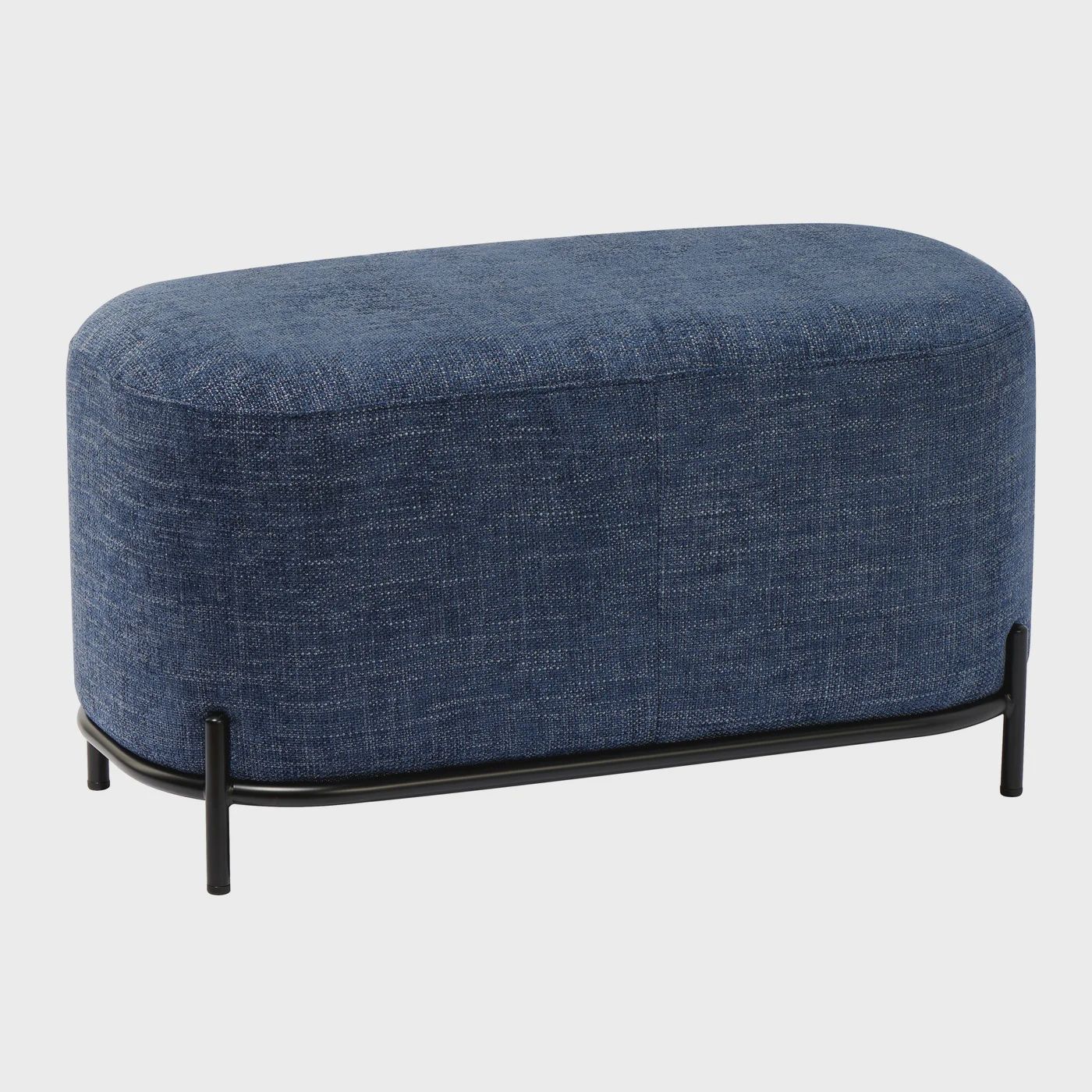 Pender Pin Leg Newport Weave Short Bench - Blue