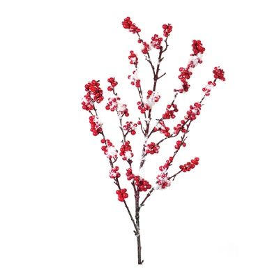 Snowy Berry Spray 38&quot;H Foam