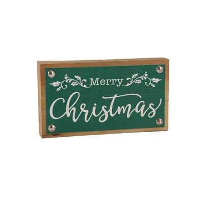 Leather Christmas Sign