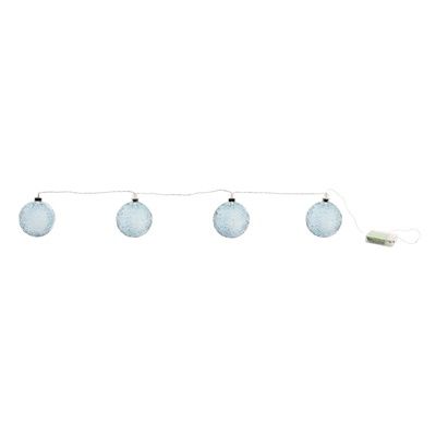 LED Ball Ornaments 3.5”D x 4.5&#39;L Glass 6 Hr