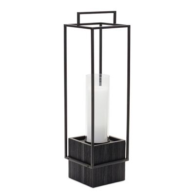 Candle Holder 24”H Wood/Iron