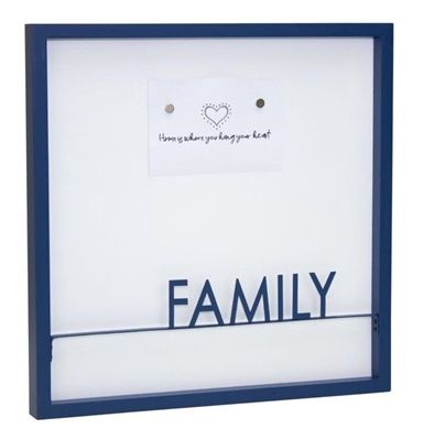 Family Memo Board 15.75&quot;SQ MDF/Iron
