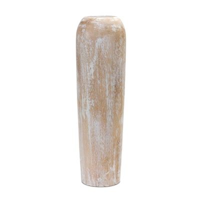 Vase 23.5&quot;H Wood