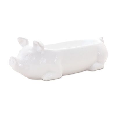 Pig Planter 13&quot;L x 4&quot;H