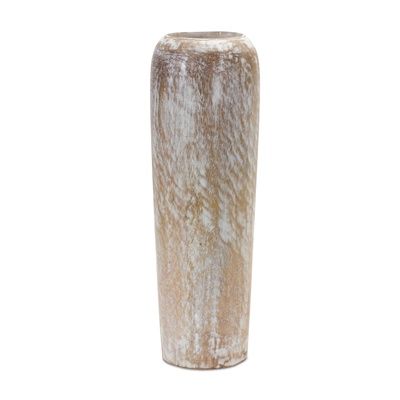 Vase 18.25&quot;H Wood
