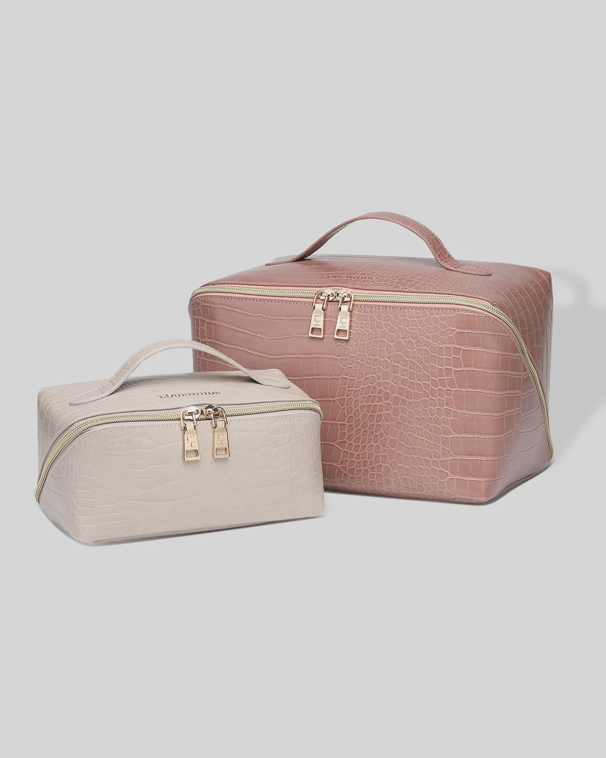 Orion and Ellis Cosmetic Case Set - Croc Spice Putty