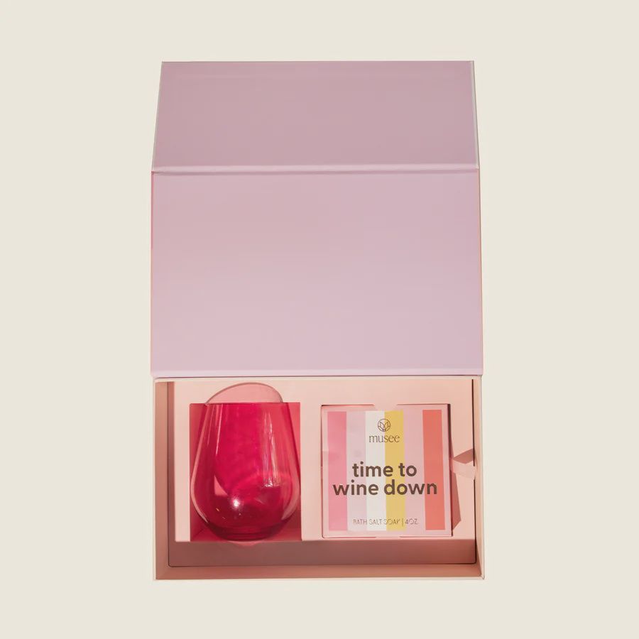 Cheers Wine Glass &amp; Bath Salt Trio