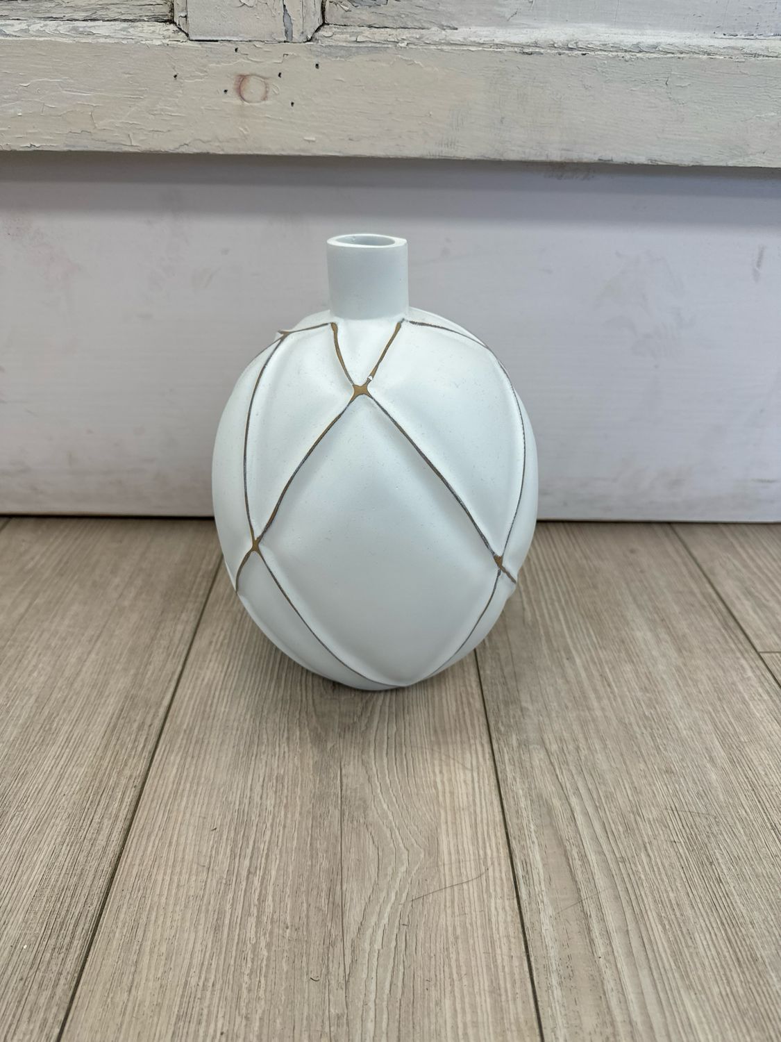 Whimsical White Vase - 9.5&quot;H
