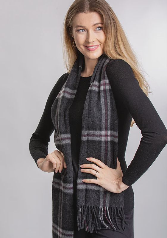 Thompson Charcoal Lambswool Scarf