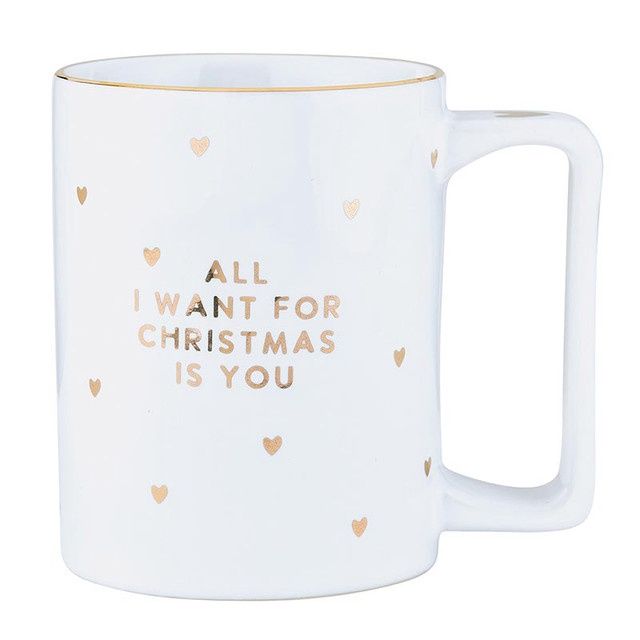 Gold Foil Organic Mug - All I Want For Christmas